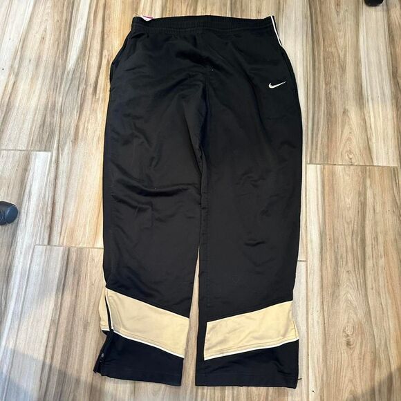 Black and gold y2k baggy vintage Nike track pants - Picture 1 of 4